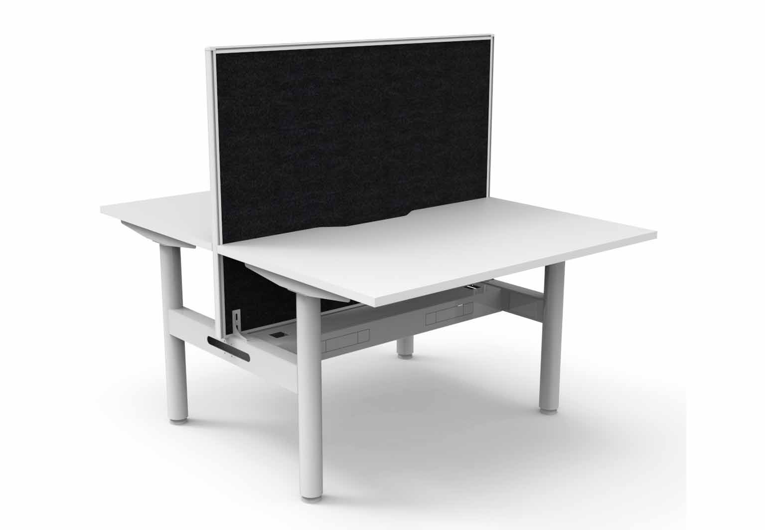 Halo Static 2 Person Double Sided Workstation - with Screen